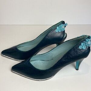 Little Moon Parisian Heels Sz 39 Feminine 50’s  Cosplay Reflective Pin-up Retro